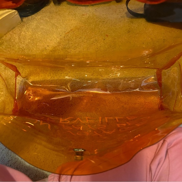 Authentic Vintage Hermes’ Orange Vinyl Kelly 1998 Japan Exhibition Tote Bag - Picture 10 of 16